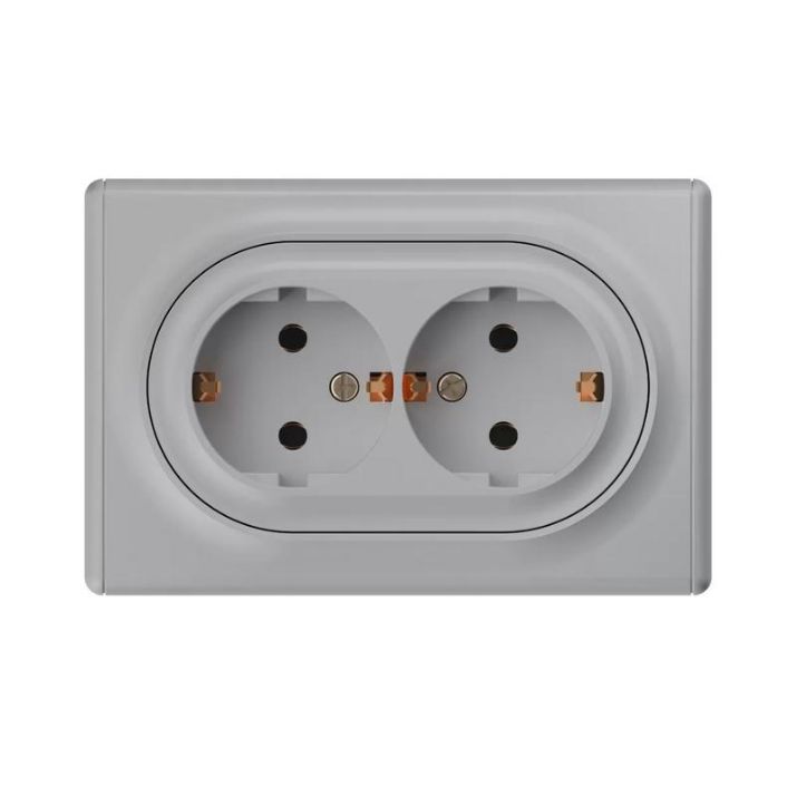Изображение Розетка 2-м СП Florence 16А IP20 с заземл. винт. клеммы сер. 1E10401302 OneKeyElectro 2172836