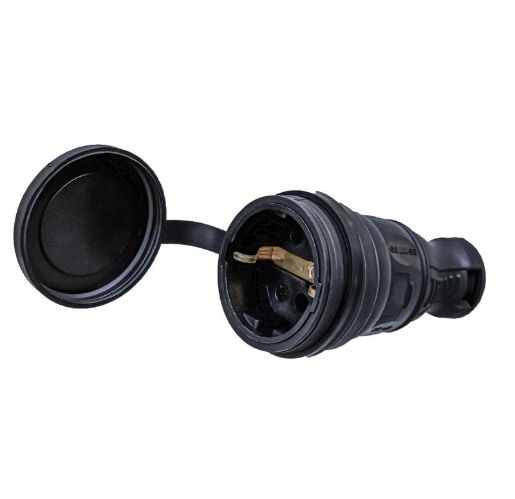 Изображение Розетка 1-м 16А с заземл. каучук TOKOV ELECTRIC TKE-C05-KR-Z