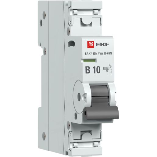 Изображение Выключатель автоматический 1п 10А (B) 6кА ВА 47-63N PROxima EKF M636110B