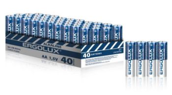 Изображение Элемент питания алкалиновый AA/LR6 1.5В Alkaline BOX40 ПРОМО (уп.40шт) Ergolux 14673
