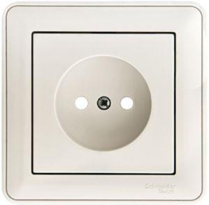 Изображение Розетка 1-м СП W59 16А IP20 без заземл. защ. шторки бел. SE RS16-151-18