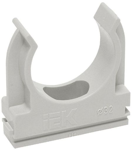 Изображение Держатель для труб (клипса) CF16 с защелкой IEK CTA10D-CF16-K41-100