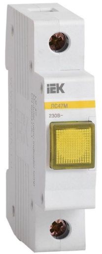 Изображение Лампа сигнальная ЛС-47М желт. IEK MLS20-230-K05