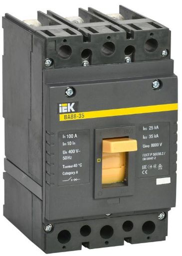 Изображение Выключатель автоматический 3п 100А 35кА ВА 88-35 IEK SVA30-3-0100