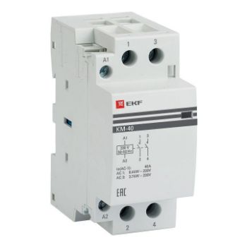 Изображение Контактор модульный КМ 40А 2NО (2 мод.) EKF km-2-40-20