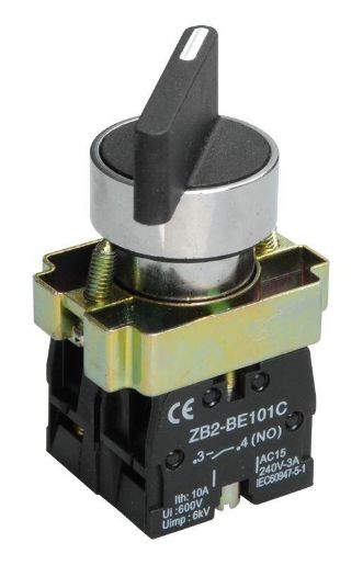 Изображение Переключатель LAY5-BJ25 на 2 полож. черн. I-O дл. ручка IEK BSW70-BJ-2-K02