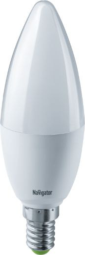 Изображение Лампа светодиодная 94 480 NLL-P-C37-5-230-2.7K-E14-FR 5Вт свеча 2700К тепл. бел. E14 330лм 220-240В Navigator 94480