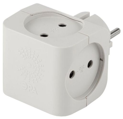 Изображение Разветвитель 4-м без заземл. 16А IP20 SP-4-W бел. Эра Б0005103