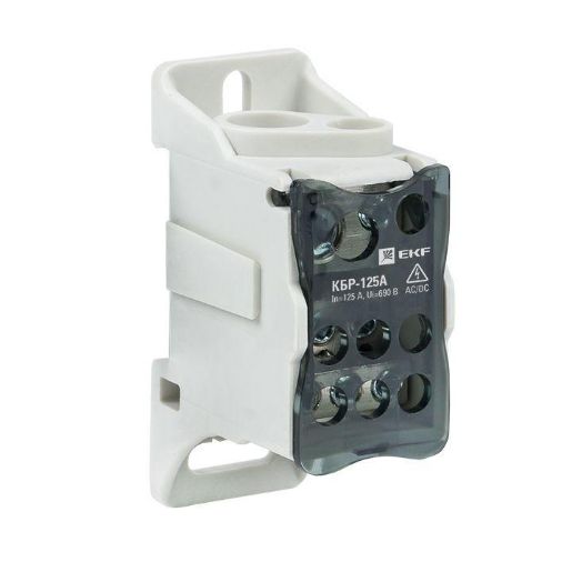 Изображение Блок распределительный КРОСС крепеж на панель и DIN КБР-125А EKF plc-kbr125