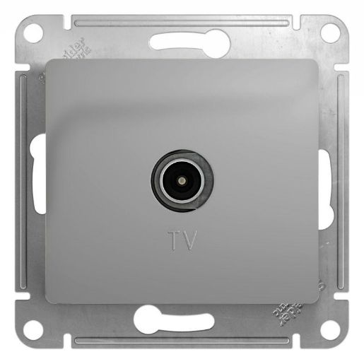 Изображение Розетка телевизионная TV Glossa коннектор механизм алюм. SE GSL000393
