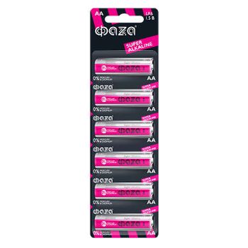 Изображение Элемент питания алкалиновый AA/LR6 1.5В Super Alkaline BL-6 (уп.6шт) ФАZА 5002043