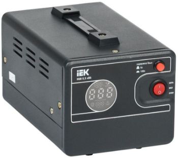 Изображение Стабилизатор напряжения 1ф 0.5кВА HUB переносной IEK IVS21-1-D05-13