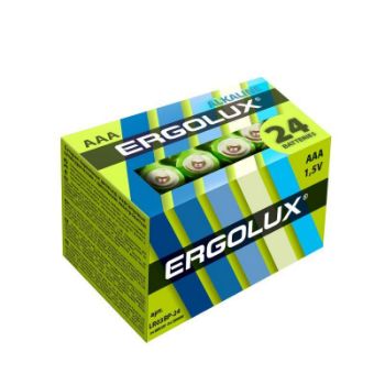 Изображение Элемент питания алкалиновый AAA/LR03 1.5В Alkaline BP-24 (уп.24шт) Ergolux 14213