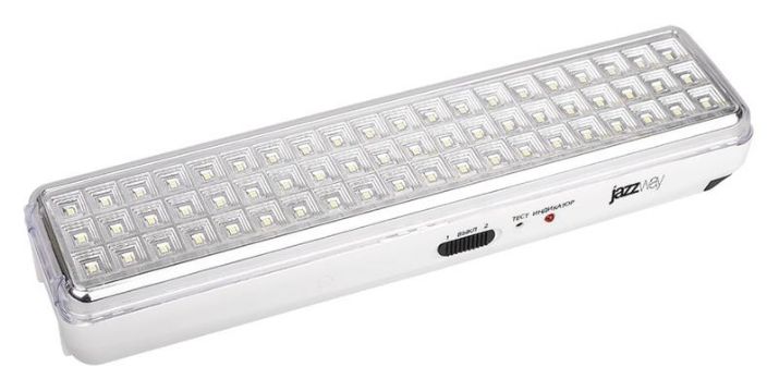 Изображение Фонарь-светильник аккумуляторный Accu9-L60-wh аварийный 60SMD яркий 300лм 2ч/эконом 90лм 6ч 220В аккум. Li-ion 3.7В 2.4А.ч бел. JazzWay 5024540