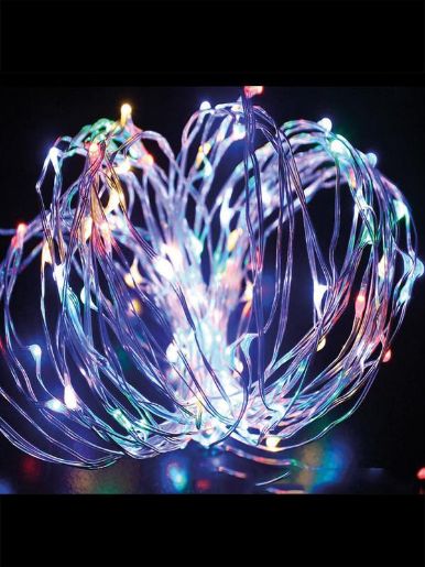 Изображение Гирлянда светодиодная "Разноцветные нити" 10м 100LED в виде капель 220В Космос KOCNL-EL150