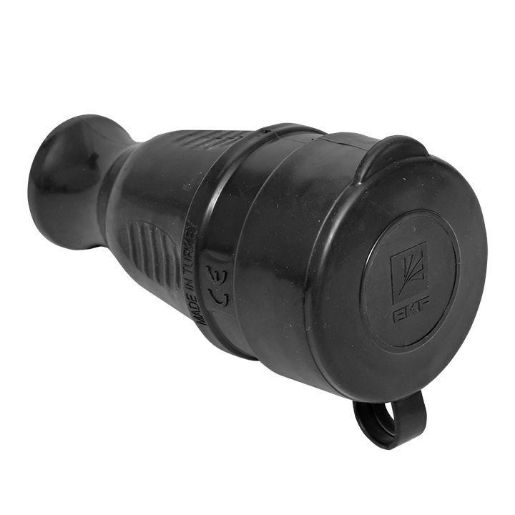 Изображение Розетка переносная 16А IP44 230В 2P+PE с защ. крышкой каучук PROxima EKF RPS-012-16-230-44-r