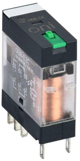Изображение Реле общего назначения OGR-1 2C 24В DC с LED и тест. кнопкой ONI OGR-1-2C-DC24V-L-B