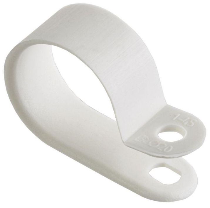 Изображение Скоба крепежная 20мм нейлон. бел. (уп.50шт) IEK USK11-20-050-K01