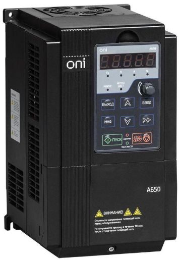 Изображение Преобразователь частоты A650 380В 3Ф 0.75кВт 2.5А ONI A650-33E0075T