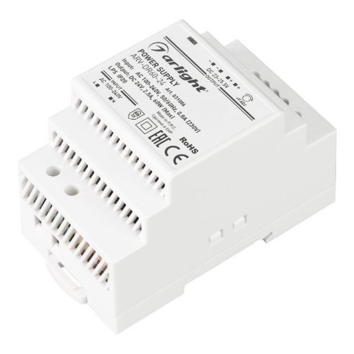 Изображение Блок питания ARV-DR60-24 24В 2.5А 60Вт IP20 DIN-рейка Arlight 031086