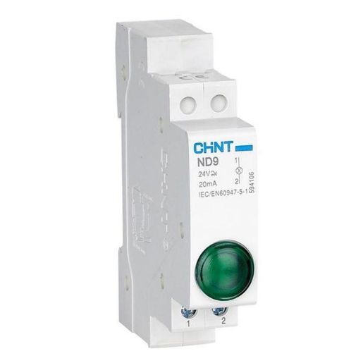 Изображение Индикатор ND9-1/w бел. AC/DC 230В (LED) (R) CHINT 594128