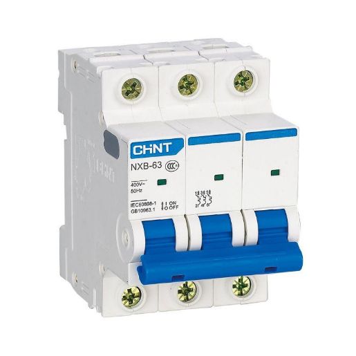 Изображение Выключатель автоматический модульный 3п C 2А 4.5кА NXB-63S (R) CHINT 296822