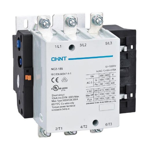 Изображение Контактор NC2-185 185А 380-415В/АС3 50Гц (R) CHINT 671692