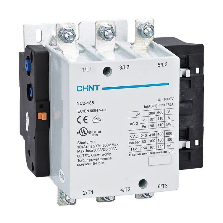 Изображение Контактор NC2-185 185А 380-415В/АС3 50Гц (R) CHINT 671692