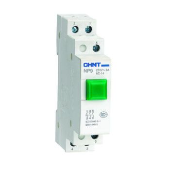 Изображение Кнопка модульная NP9-10/1 без подсветки 1НО зел. (R) CHINT 584052
