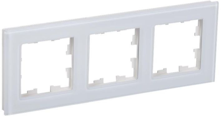 Изображение Рамка 3-м BRITE РУ-3-2-БрБ стекло бел. IEK BR-M32-G-K01