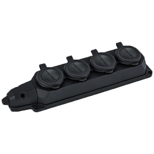 Изображение Колодка удлинителя 4-м 16А с заземл. каучук TOKOV ELECTRIC TKE-C05-KK4-Z
