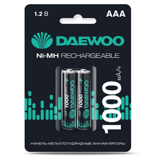 Изображение Аккумулятор AAA/HR03 1.2В Ni-MH 1000мА.ч BL-2 (уп.2шт) DAEWOO 5043176