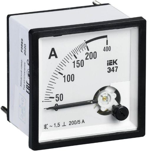 Изображение Амперметр Э47 72х72мм 200/5А кл. точн. 1.5 IEK IPA10-6-0200-E