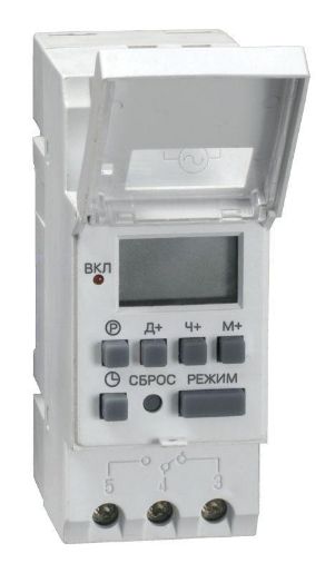 Изображение Таймер цифровой ТЭ15 16А 230В на DIN-рейку IEK MTA10-16