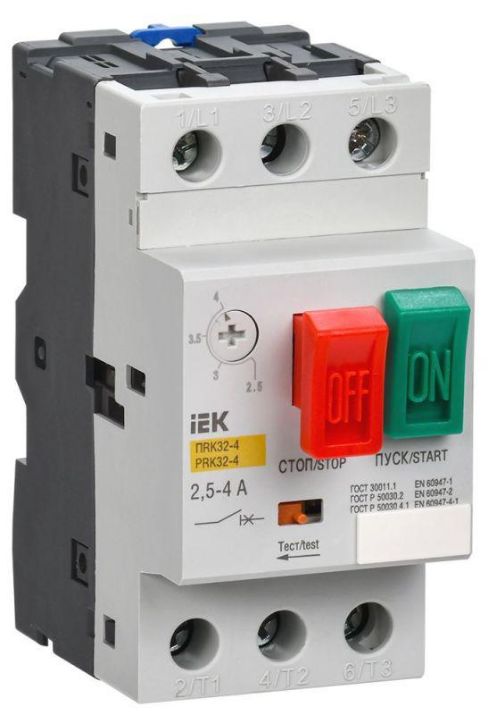 Изображение Пускатель ПРК32-4 In4А Ir2.5-4А Ue 660В IEK DMS11-004
