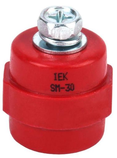 Изображение Изолятор SM30 (М8) силовой с болтом IEK YIS11-30-08-B
