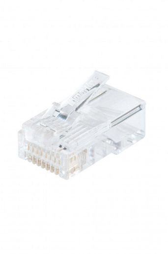 Изображение Разъем RJ45 8P8C кат.5E UTP PLUG-8P8C-U-C5-100 для ож и мж кабеля Hyperline 49377