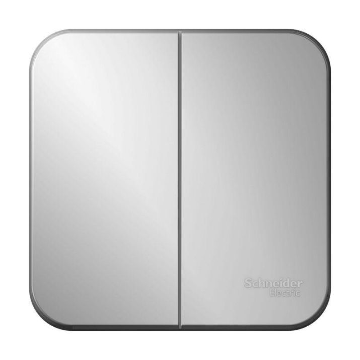 Изображение Выключатель 2-кл. ОП Blanca 10А IP20 (сх. 5) 250В с изолир. пластиной алюм. SE BLNVA105013