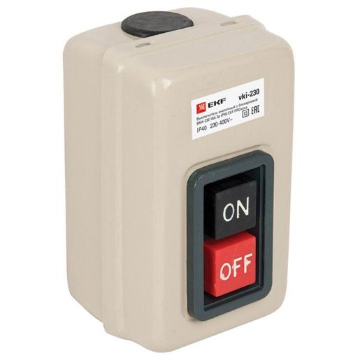 Изображение Выключатель кнопочный с блокировкой ВКИ-230 3п 16А IP40 PROxima EKF vki-230