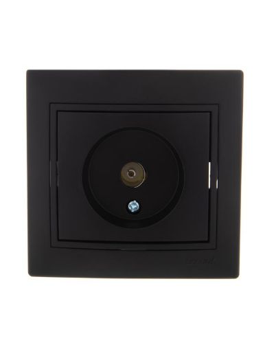 Изображение Розетка телевизионная проходная TV СП Mira черн. бархат LEZARD 701-4242-129