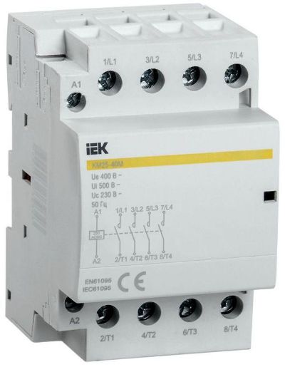 Изображение Контактор модульный КМ25-40М AC/DC IEK MKK21-25-40