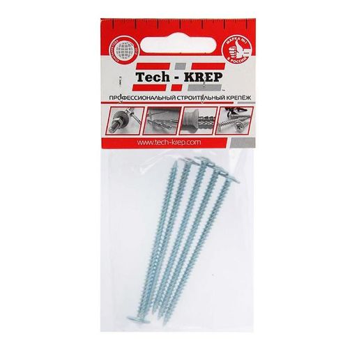 Изображение Саморез для тонкого метал. листа со сверлом 4.2х13 (уп.18шт) пакет Tech-Krep 102397