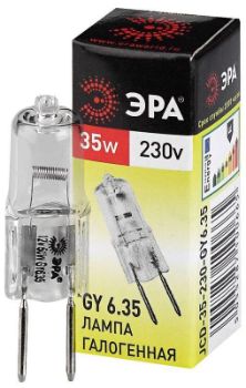 Изображение Лампа галогенная GY6.35-JCD-35W-230V 35Вт капсула GY6.35 230В Эра C0027373
