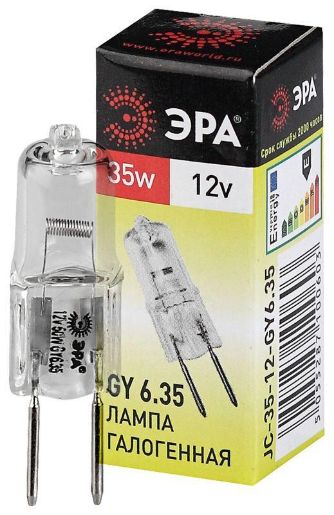 Изображение Лампа галогенная GY6.35-JC-35W-12V ЭРА C0027371