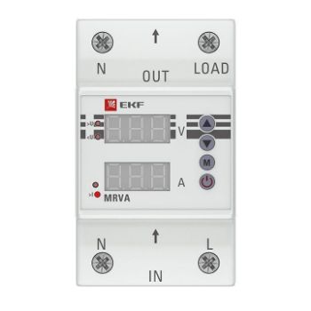 Изображение Реле напряжения и тока с дисплеем MRVA 40А PROxima EKF MRVA-40A