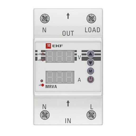 Изображение Реле напряжения и тока с дисплеем MRVA 40А PROxima EKF MRVA-40A