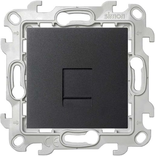 Изображение Розетка телефонная СП Simon24 RJ11 IP20 механизм графит Simon 2410480-038