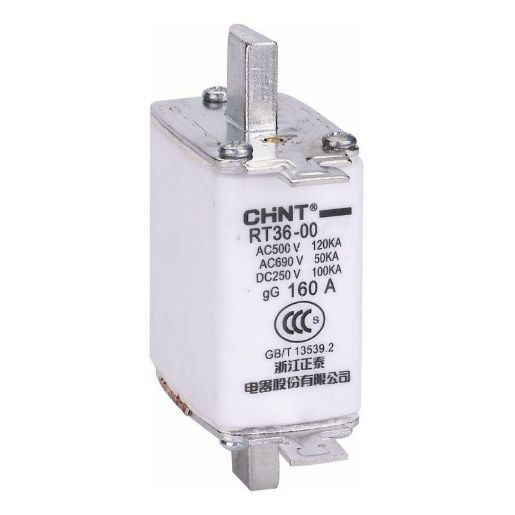 Изображение Вставка плавкая предохранителя RT36-00-160 габарит 00 25А CHINT 521340