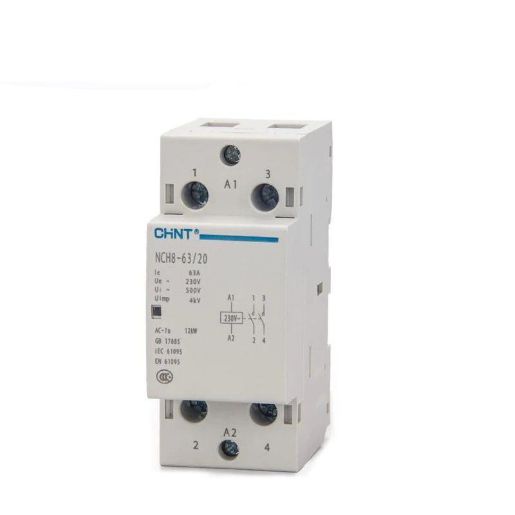 Изображение Контактор модульный NCH8-63/20 63А 2НО AC 220/230В 50Гц (R) CHINT 256093