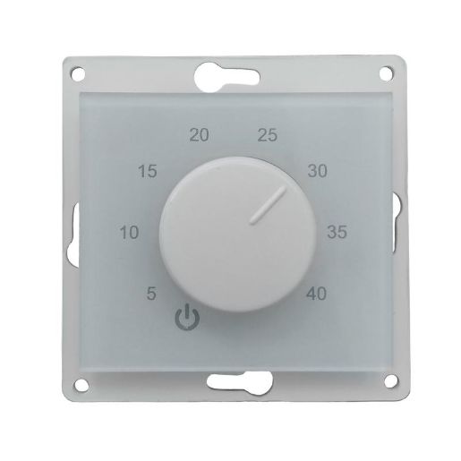 Изображение Термостат механический Th-HF-G-W 16А 3.6кВт для теплых полов датчик пола с возможн. установкой в рамку Schneider Glossa бел. EXTHERM Th-HF-G-W